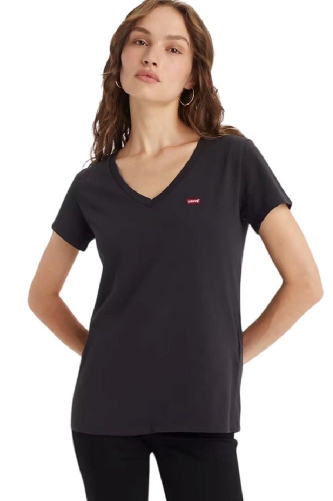 LEVIS® PERFECT VNECK  T-SHIRT ΜΠΛΟΥΖΑ ΓΥΝΑΙΚΕΙΑ BLACK