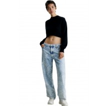 CALVIN KLEIN JEANS SHORT LAMBSWOOL SWEATER ΜΠΛΟΥΖΑ ΓΥΝΑΙΚΕΙΑ BLACK