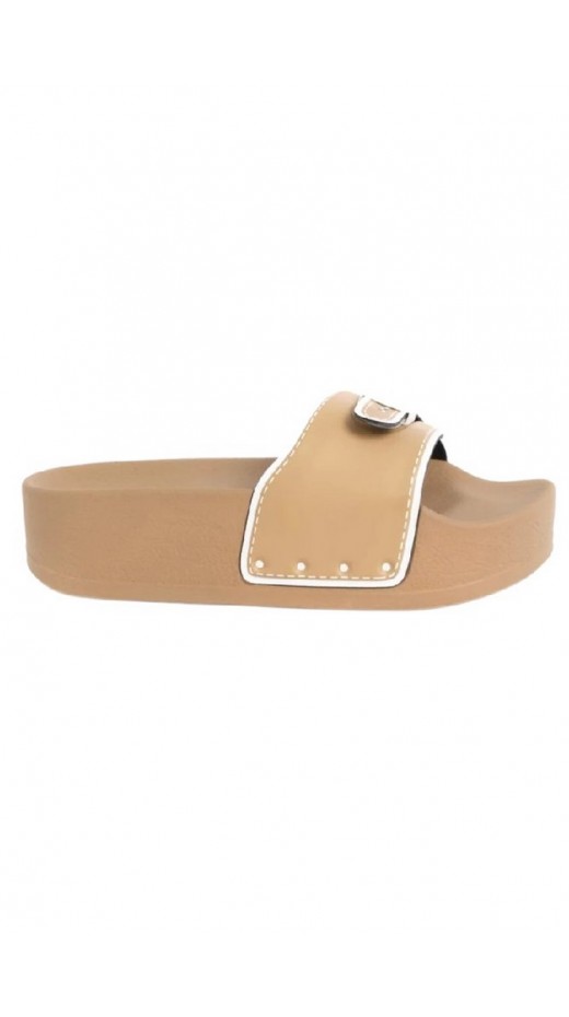 SCHOLL PESCURA MOON WEDGE PU SP WOMENS BLACK ΠΑΝΤΟΦΛΑ ΓΥΝΑΙΚΕΙΑ BEIGE