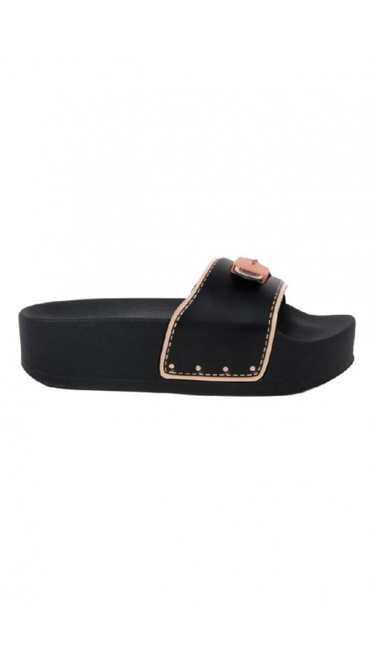 SCHOLL PESCURA MOON WEDGE PU ΠΑΝΤΟΦΛΑ ΓΥΝΑΙΚΕΙΑ BLACK