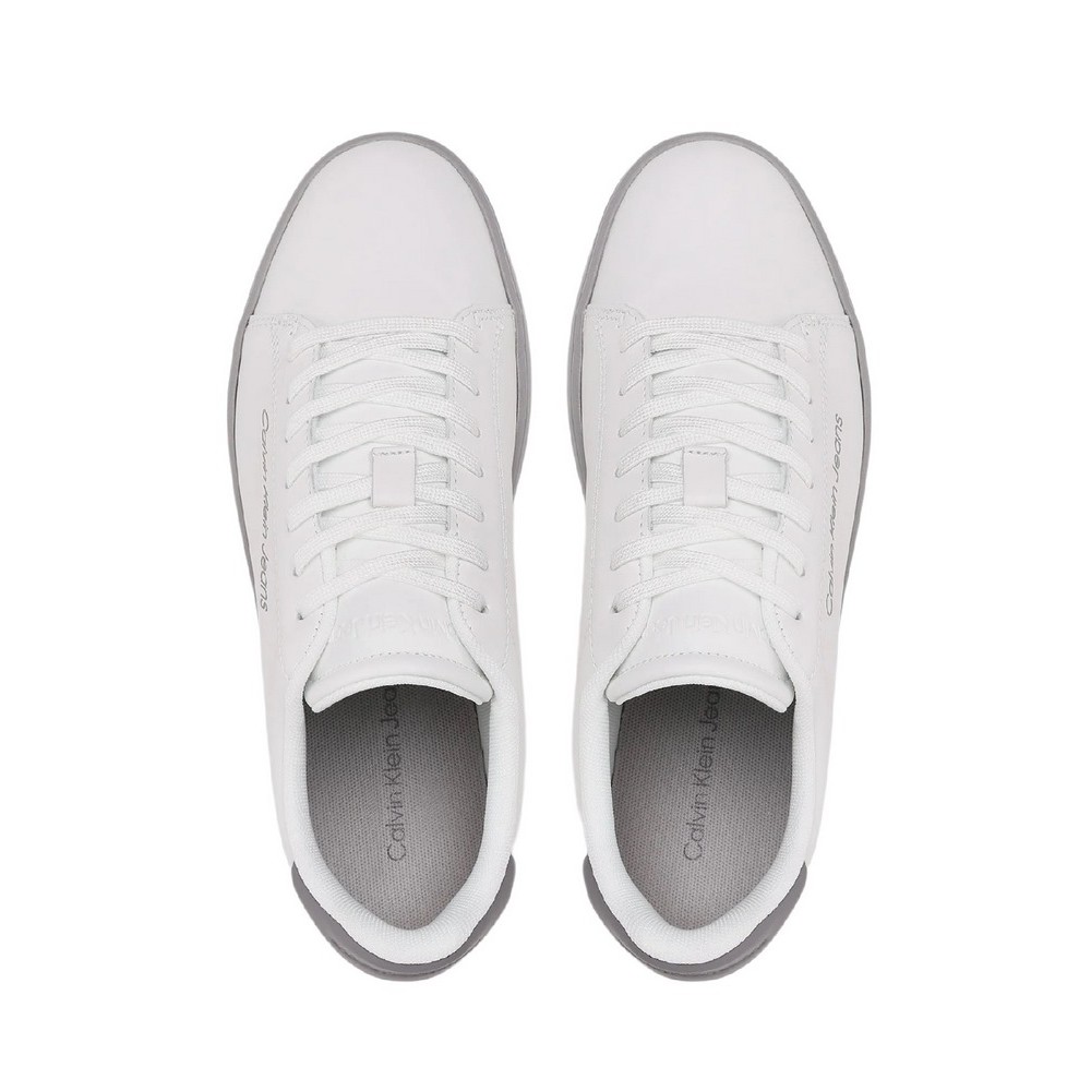 CALVIN KLEIN JEANS CLASSIC CUPSOLE LACEUP LTH ΠΑΠΟΥΤΣΙ ΑΝΔΡΙΚΟ WHITE