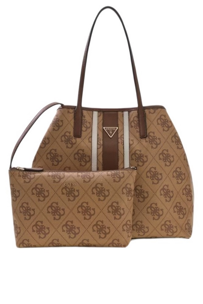 GUESS VICTTORIA LARGE 2 IN 1 TOTE ΤΣΑΝΤΑ ΓΥΝΑΙΚΕΙΑ LATTE