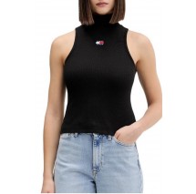 TOMMY JEANS SLIM SH BADGE RIB TANK ΤΟΠ ΓΥΝΑΙΚΕΙΟ BLACK