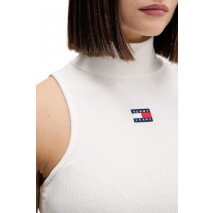 TOMMY JEANS SLIM SH BADGE RIB TANK ΤΟΠ ΓΥΝΑΙΚΕΙΟ ECRU