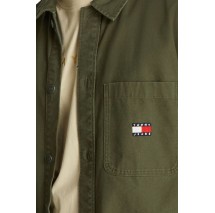 TOMMY JEANS ESSENTIAL OVERSHIRT EXT ΠΟΥΚΑΜΙΣΟ ΑΝΔΡΙΚΟ DARK GREEN