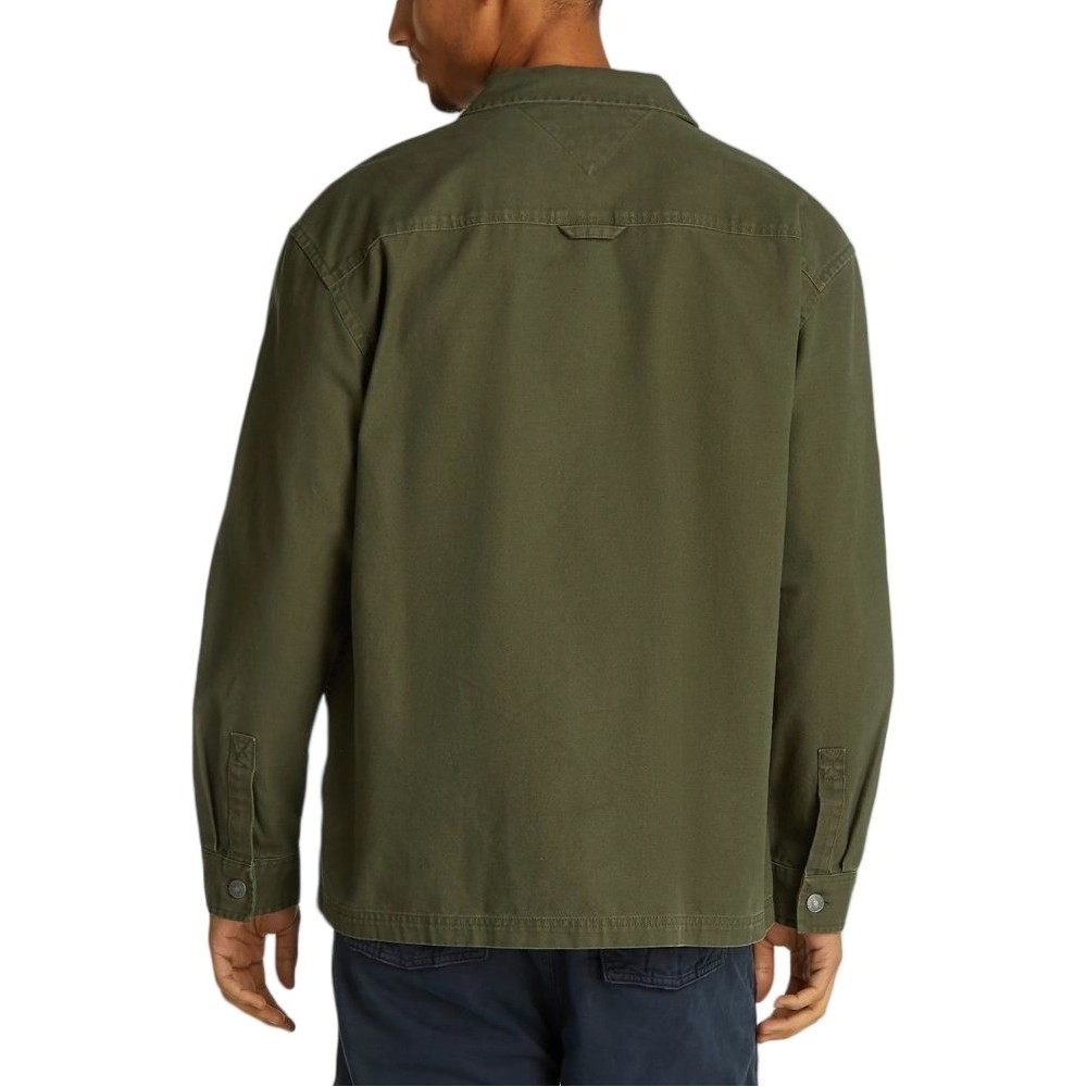 TOMMY JEANS ESSENTIAL OVERSHIRT EXT ΠΟΥΚΑΜΙΣΟ ΑΝΔΡΙΚΟ DARK GREEN