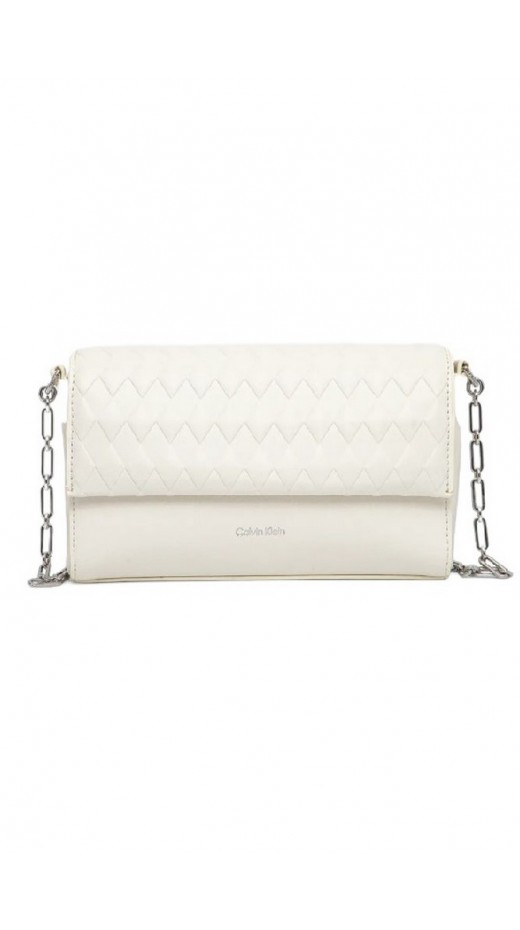 CALVIN KLEIN MINI QUILT CHAIN MINI CROSSBODY ΤΣΑΝΤΑ ΓΥΝΑΙΚΕΙΑ OFF WHITE