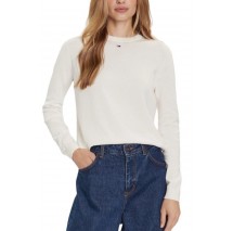 TOMMY JEANS ESSENTIAL CREW SWEATER EXT ΜΠΛΟΥΖΑ ΠΛΕΚΤΗ ΓΥΝΑΙΚΕΙΑ OFF WHITE