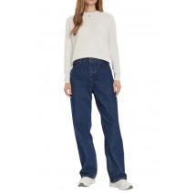 TOMMY JEANS ESSENTIAL CREW SWEATER EXT ΜΠΛΟΥΖΑ ΠΛΕΚΤΗ ΓΥΝΑΙΚΕΙΑ OFF WHITE