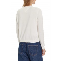 TOMMY JEANS ESSENTIAL CREW SWEATER EXT ΜΠΛΟΥΖΑ ΠΛΕΚΤΗ ΓΥΝΑΙΚΕΙΑ OFF WHITE