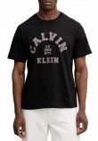 CALVIN KLEIN JEANS 20S LN CALVIN COLLEGE GRAPHIC T-SHIRT ΜΠΛΟΥΖΑ ΑΝΔΡΙΚΗ BLACK