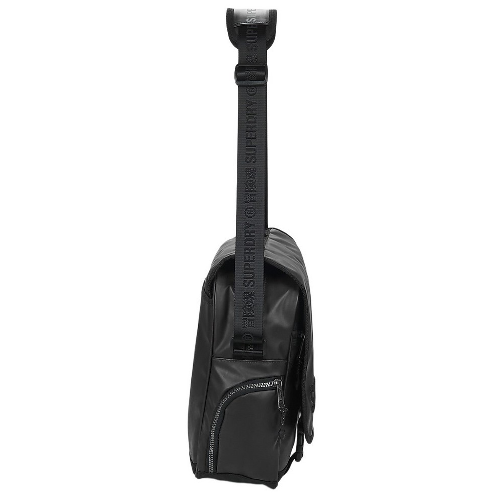 SUPERDRY D1 SDNA TARP RECORD BAG UNISEX ΤΣΑΝΤΑ BLACK