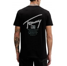 TOMMY JEANS REG SIGN BACKPRINT  T EXT  T-SHIRT ΜΠΛΟΥΖΑ ΑΝΔΡΙΚΗ BLACK