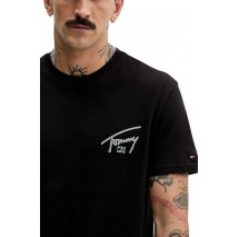 TOMMY JEANS REG SIGN BACKPRINT  T EXT  T-SHIRT ΜΠΛΟΥΖΑ ΑΝΔΡΙΚΗ BLACK