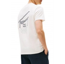 TOMMY JEANS REG SIGN BACKPRINT  T EXT  T-SHIRT ΜΠΛΟΥΖΑ ΑΝΔΡΙΚΗ OFF WHITE