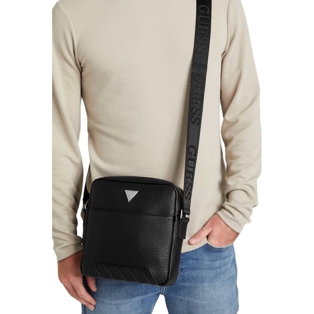 GUESS TORINO CROSSBODY ΤΣΑΝΤΑ ΑΝΔΡΙΚΗ BLACK