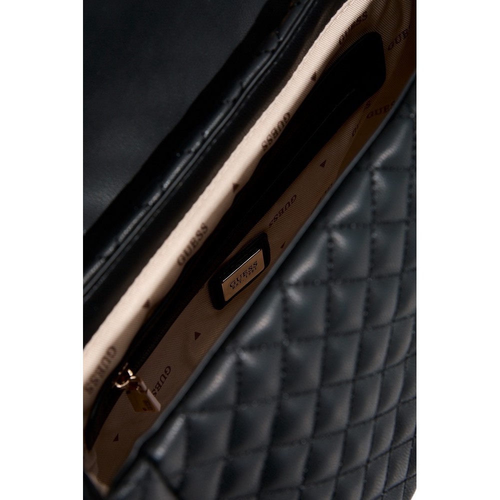 GUESS EVERLEE CONVERTIBLE XBODY FLAP ΤΣΑΝΤΑ ΓΥΝΑΙΚΕΙΑ BLACK