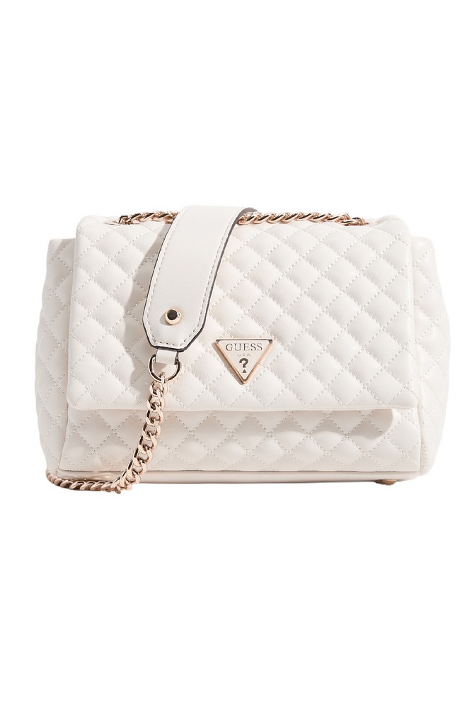 GUESS EVERLEE CONVERTIBLE XBODY FLAP ΤΣΑΝΤΑ ΓΥΝΑΙΚΕΙΑ OFF WHITE