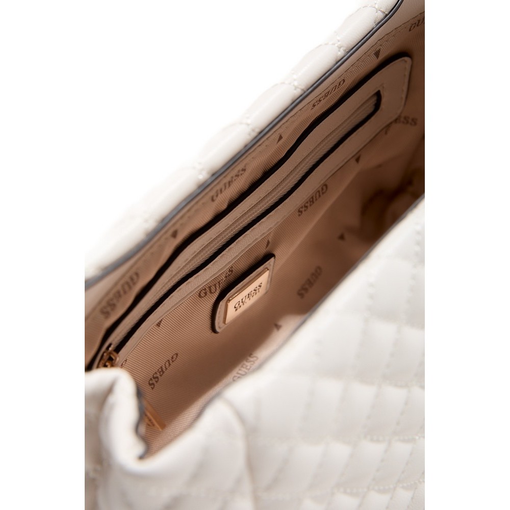 GUESS EVERLEE CONVERTIBLE XBODY FLAP ΤΣΑΝΤΑ ΓΥΝΑΙΚΕΙΑ OFF WHITE