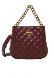 GUESS EIRE SMALL BUCKET ΤΣΑΝΤΑ ΓΥΝΑΙΚΕΙΑ BURGUNDY