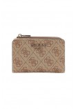 GUESS LAUREL II SLG ZIP ARND CRD CSE ΠΟΡΤΟΦΟΛΙ ΓΥΝΑΙΚΕΙΟ LATTE