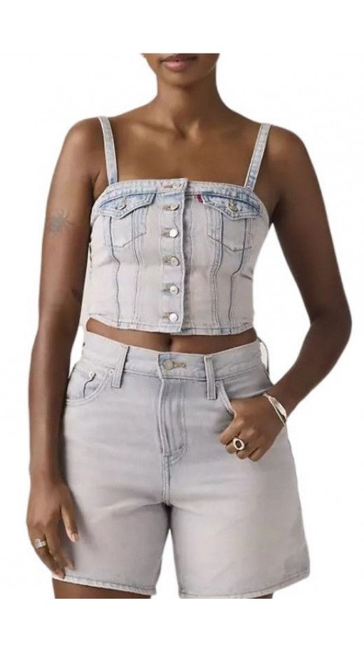 LEVIS STRETCH DENIM TUBE ΤΟΠ ΓΥΝΑΙΚΕΙΟ LIGHT DENIM