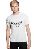 GUESS SPLIT APPLIQUE T-SHIRT ΜΠΛΟΥΖΑ  ΑΝΔΡΙΚΗ WHITE