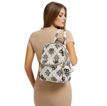 GUESS HOUSE PARTY LARGE BACKPACK ΤΣΑΝΤΑ ΓΥΝΑΙΚΕΙΑ ECRU