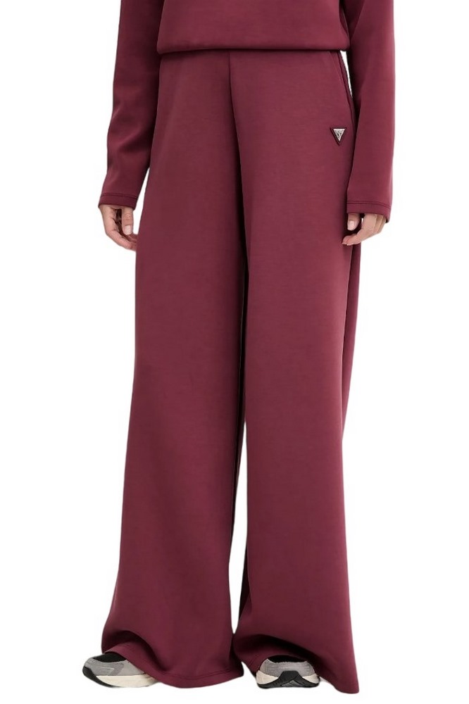 GUESS OLYMPE WIDE LEG PANTS ΠΑΝΤΕΛΟΝΙ ΦΟΡΜΑ ΓΥΝΑΙΚΕΙΟ BORDEAUX
