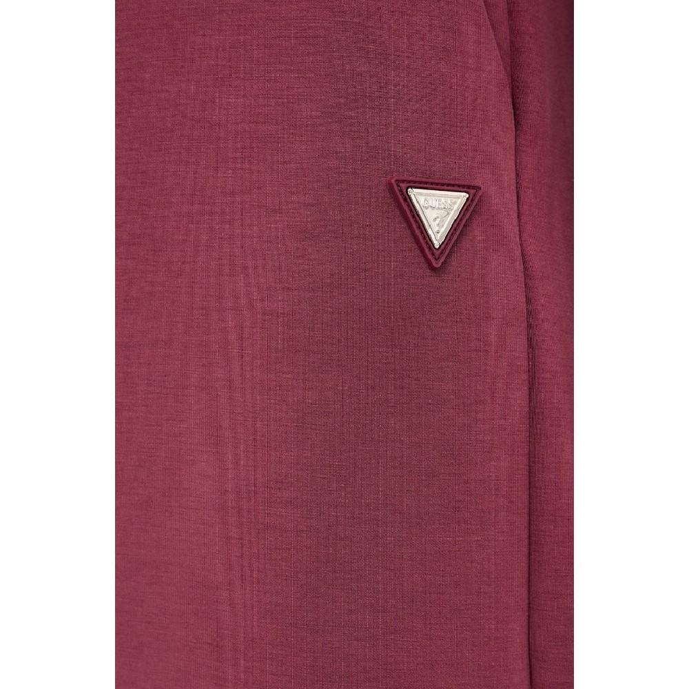 GUESS OLYMPE WIDE LEG PANTS ΠΑΝΤΕΛΟΝΙ ΦΟΡΜΑ ΓΥΝΑΙΚΕΙΟ BORDEAUX