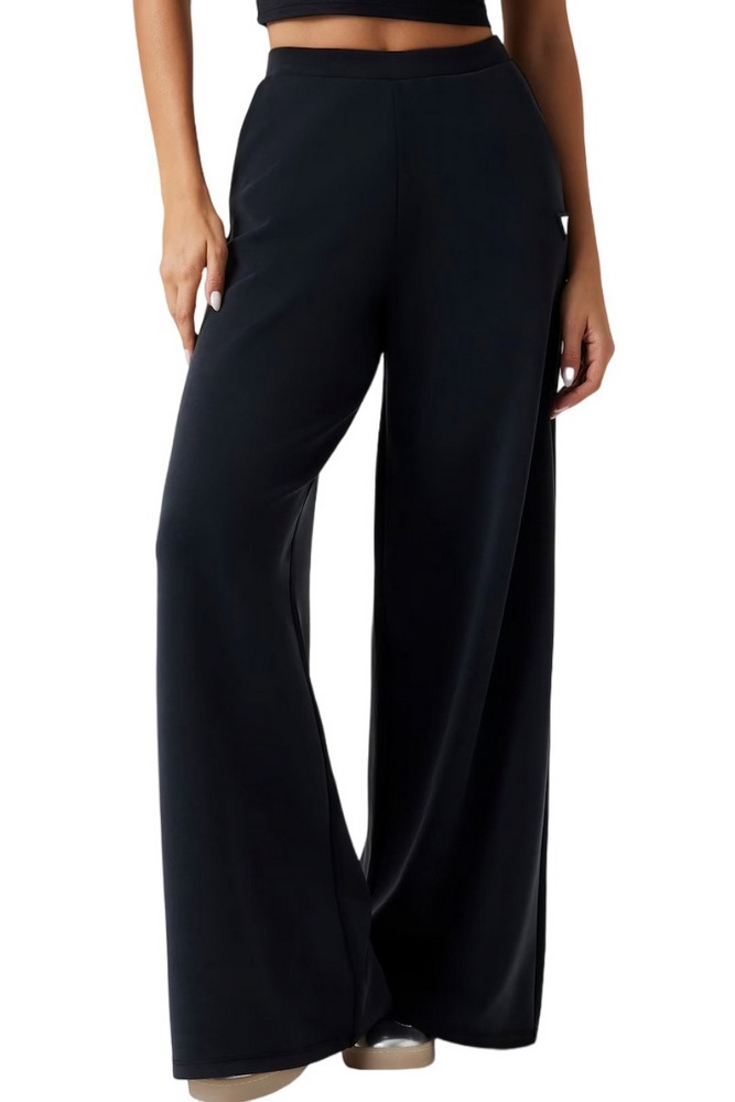GUESS OLYMPE WIDE LEG PANTS ΠΑΝΤΕΛΟΝΙ ΦΟΡΜΑ ΓΥΝΑΙΚΕΙΟ BLACK