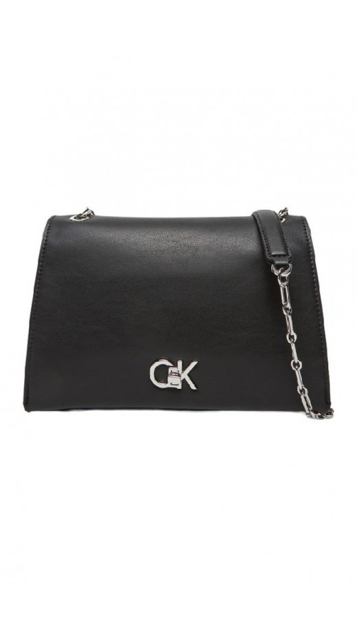 CALVIN KLEIN  RE LOCK MEDIUM CHAIN ΤΣΑΝΤΑ ΓΥΝΑΙΚΕΙΑ BLACK