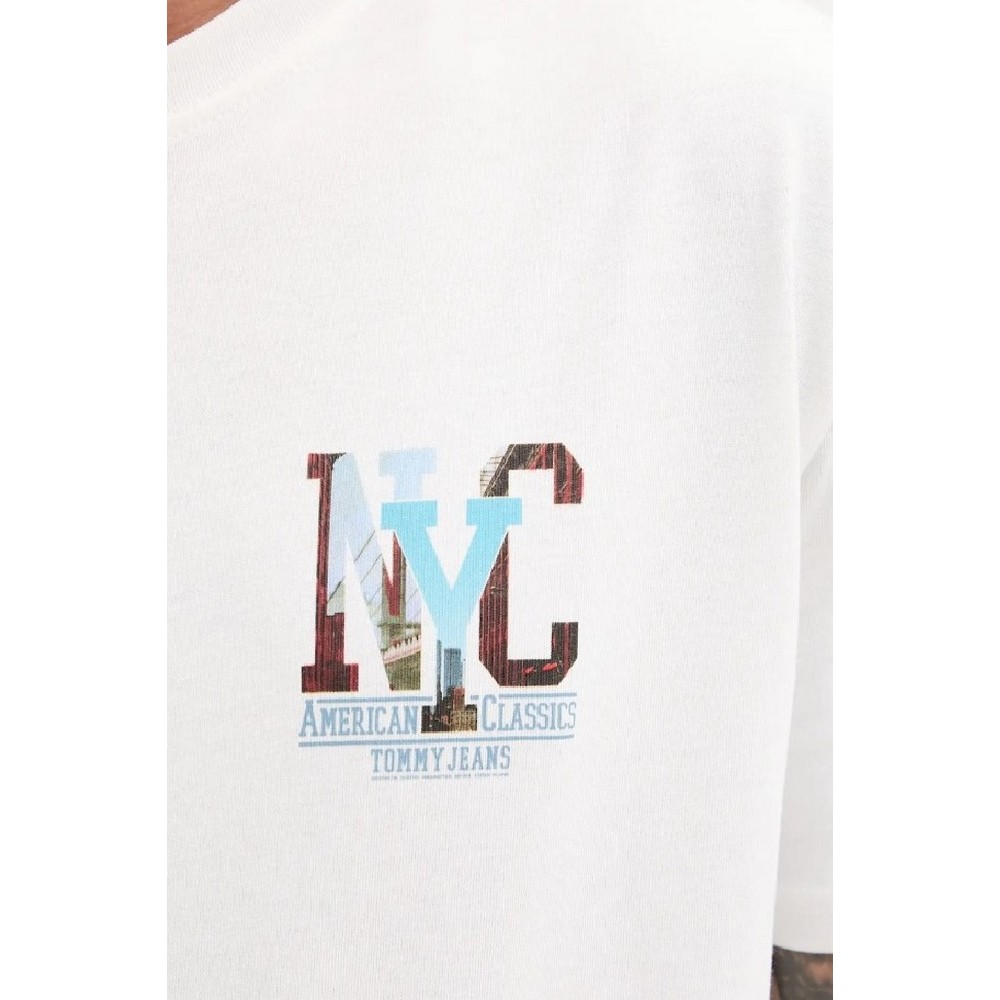 TOMMY JEANS RLX NOVELTY GRAPHIC 3 T-SHIRT ΜΠΛΟΥΖΑ ΑΝΔΡΙΚΗ OFF WHITE