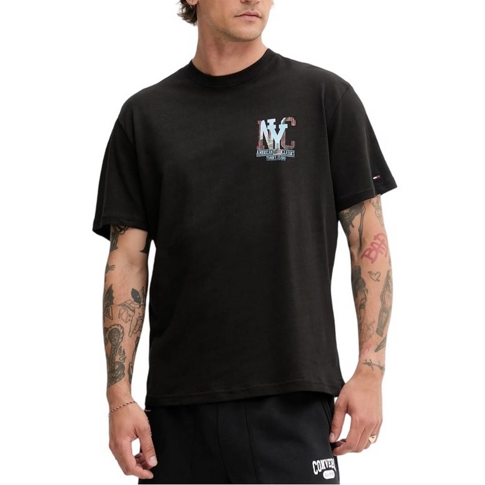 TOMMY JEANS RLX NOVELTY GRAPHIC 3 T-SHIRT ΜΠΛΟΥΖΑ ΑΝΔΡΙΚΗ BLACK