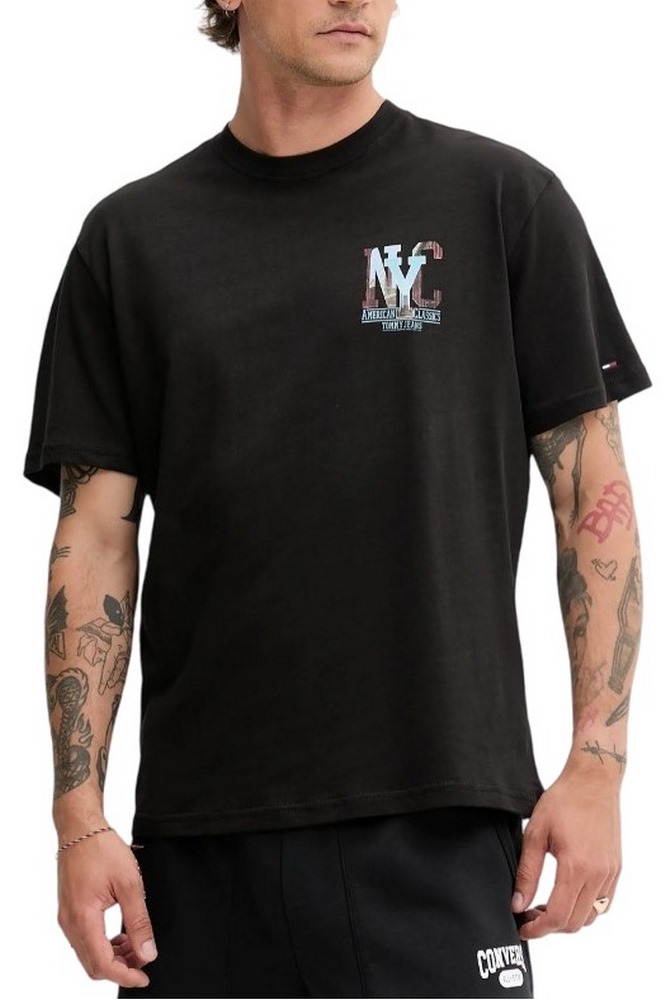 TOMMY JEANS RLX NOVELTY GRAPHIC 3 T-SHIRT ΜΠΛΟΥΖΑ ΑΝΔΡΙΚΗ BLACK