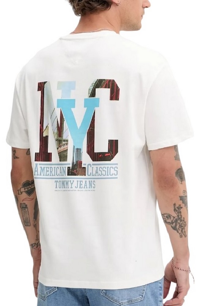 TOMMY JEANS RLX NOVELTY GRAPHIC 3 T-SHIRT ΜΠΛΟΥΖΑ ΑΝΔΡΙΚΗ OFF WHITE