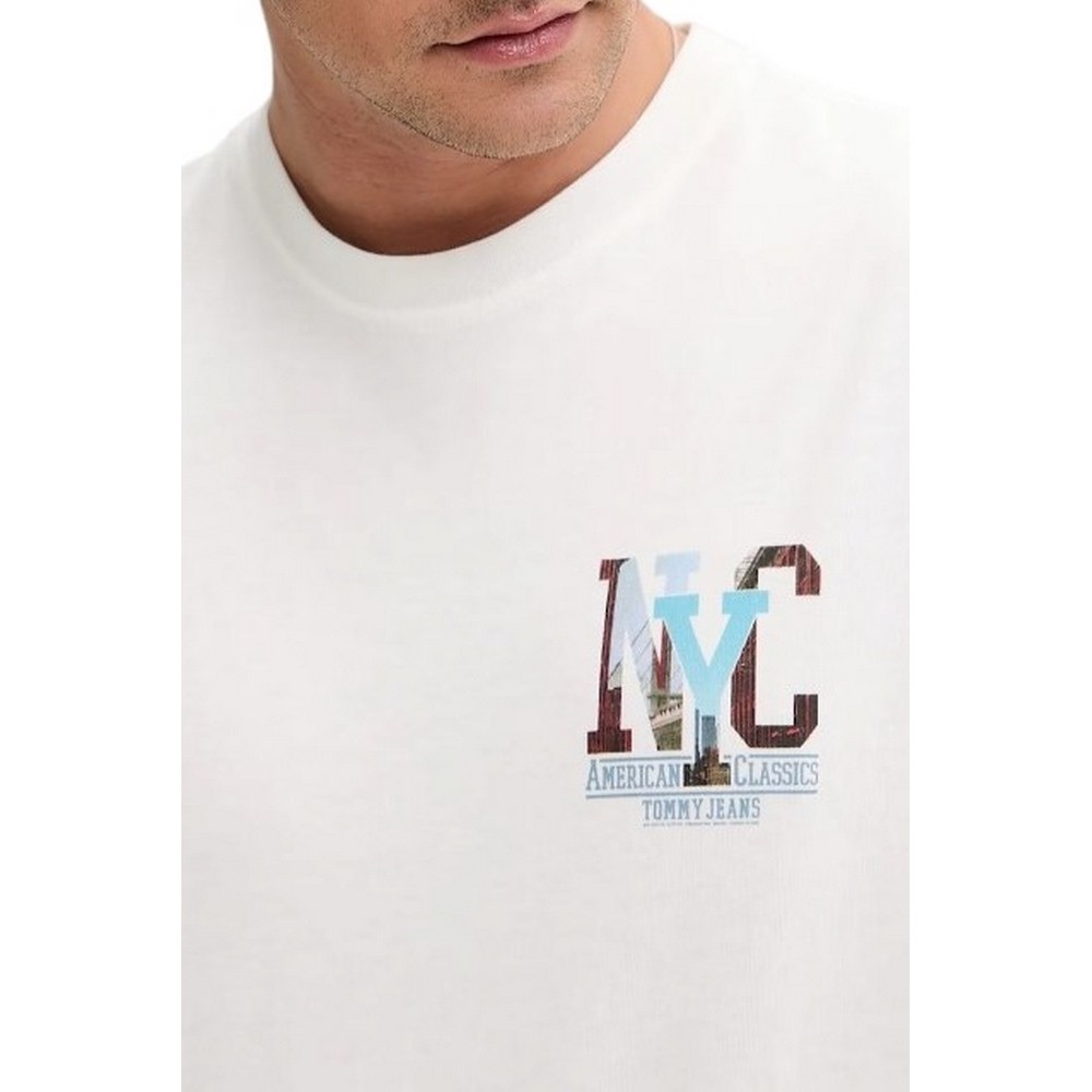 TOMMY JEANS RLX NOVELTY GRAPHIC 3 T-SHIRT ΜΠΛΟΥΖΑ ΑΝΔΡΙΚΗ OFF WHITE