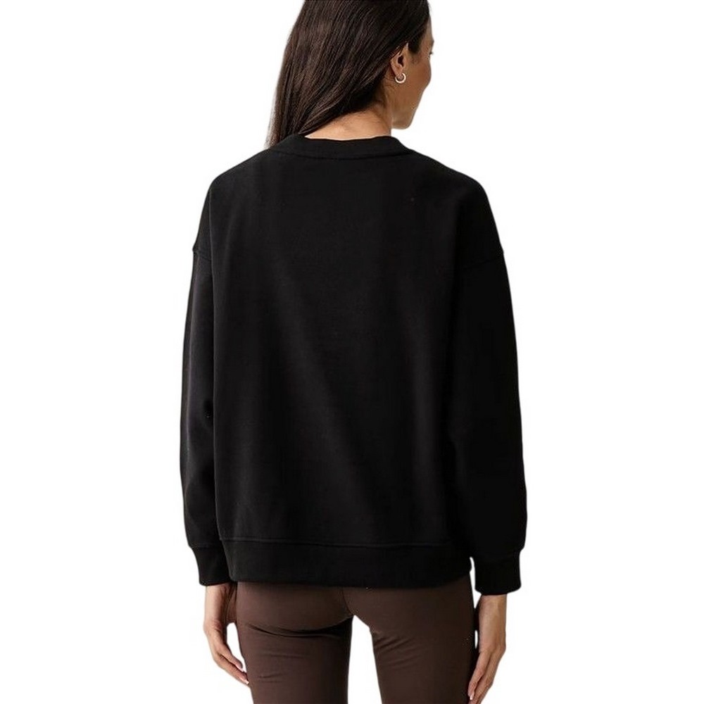 DKNY LEOPARD LOGO SWEATSHIRT ΜΠΛΟΥΖΑ ΦΟΥΤΕΡ ΓΥΝΑΙΚΕΙΑ BLACK