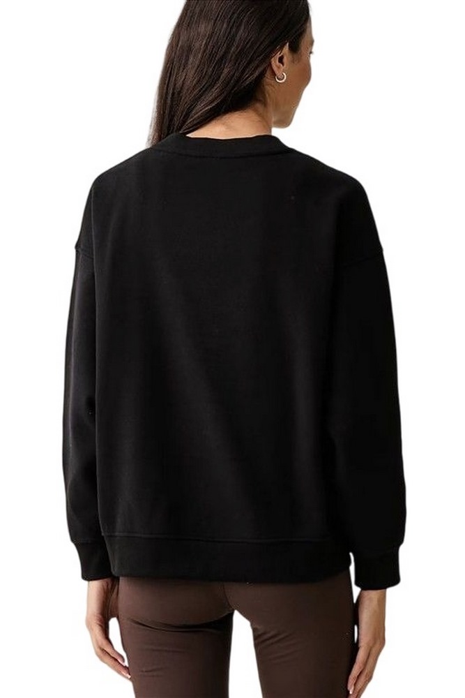 DKNY LEOPARD LOGO SWEATSHIRT ΜΠΛΟΥΖΑ ΦΟΥΤΕΡ ΓΥΝΑΙΚΕΙΑ BLACK