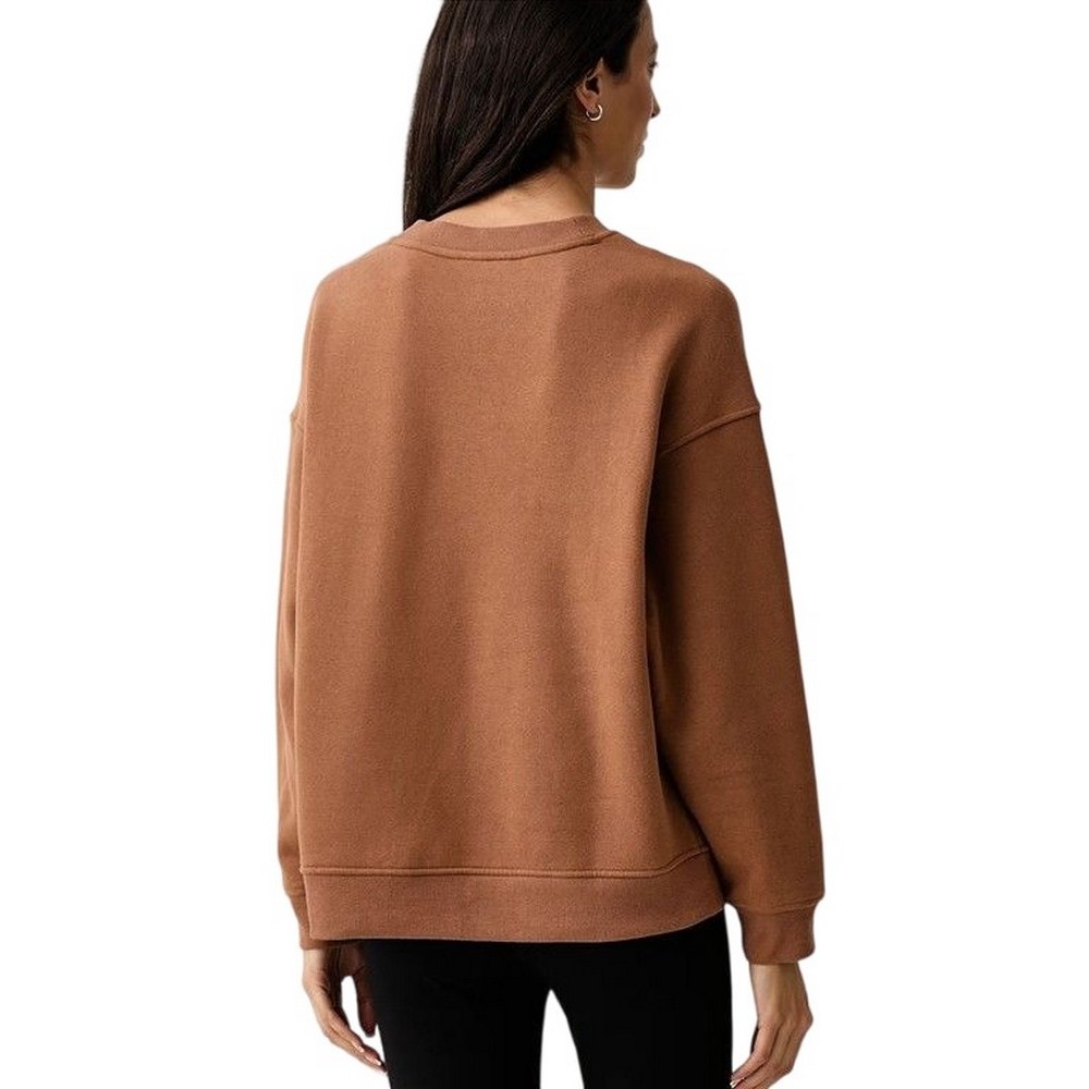 DKNY LEOPARD LOGO SWEATSHIRT ΜΠΛΟΥΖΑ ΦΟΥΤΕΡ ΓΥΝΑΙΚΕΙΑ CARAMEL