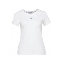 CALVIN KLEIN JEANS MICRO MONOLOGO SLIM FIT TEE T-SHIRT ΓΥΝΑΙΚΕΙΟ WHITE