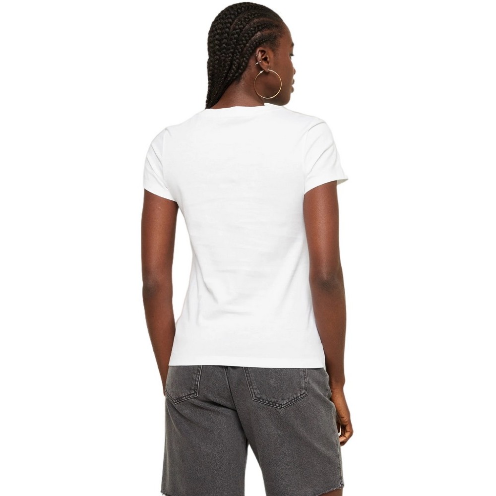 CALVIN KLEIN JEANS MICRO MONOLOGO SLIM FIT TEE T-SHIRT ΓΥΝΑΙΚΕΙΟ WHITE