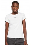 CALVIN KLEIN JEANS MICRO MONOLOGO SLIM FIT TEE T-SHIRT ΓΥΝΑΙΚΕΙΟ WHITE