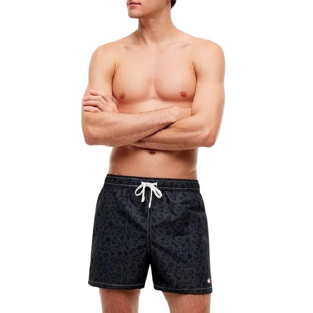 TOMMY JEANS MEDIUM DRAWSTRING AOP ΜΑΓΙΟ ΑΝΔΡΙΚΟ BLACK/GREY