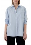 CALVIN KLEIN JEANS POPLIN RELAXED SHIRT ΠΟΥΚΑΜΙΣΟ ΓΥΝΑΙΚΕΙΟ CIEL