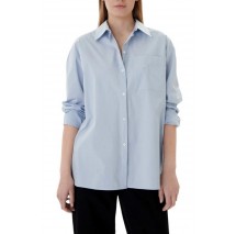 CALVIN KLEIN JEANS POPLIN RELAXED SHIRT ΠΟΥΚΑΜΙΣΟ ΓΥΝΑΙΚΕΙΟ CIEL