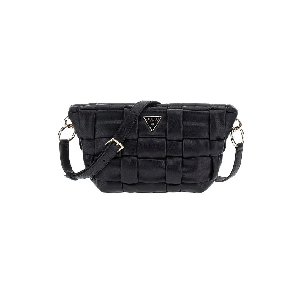 GUESS MARION TOP ZIP SHOULDER BAG ΤΣΑΝΤΑ ΓΥΝΑΙΚΕΙΑ BLACK
