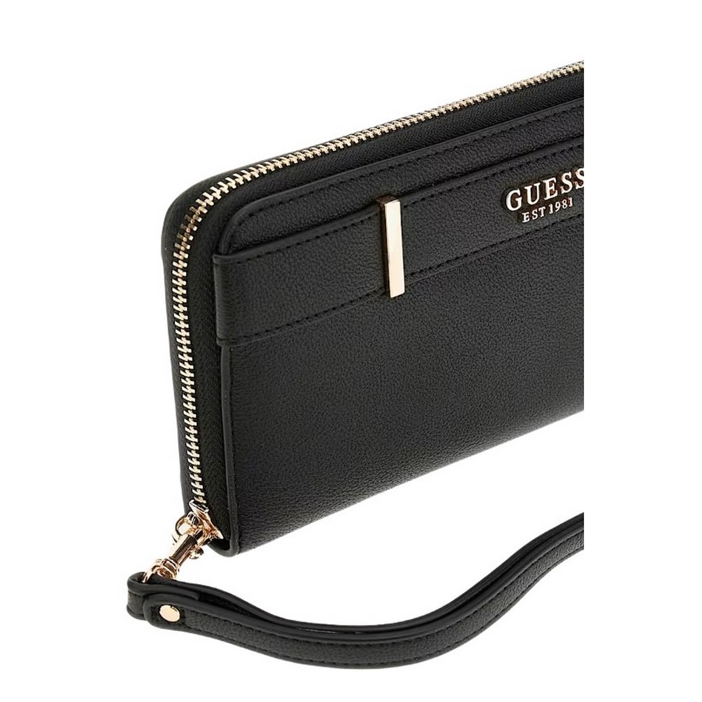 GUESS ANADELA SLG LARGE ZIP AROUND ΠΟΡΤΟΦΟΛΙ ΓΥΝΑΙΚΕΙΟ BLACK