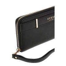 GUESS ANADELA SLG LARGE ZIP AROUND ΠΟΡΤΟΦΟΛΙ ΓΥΝΑΙΚΕΙΟ BLACK