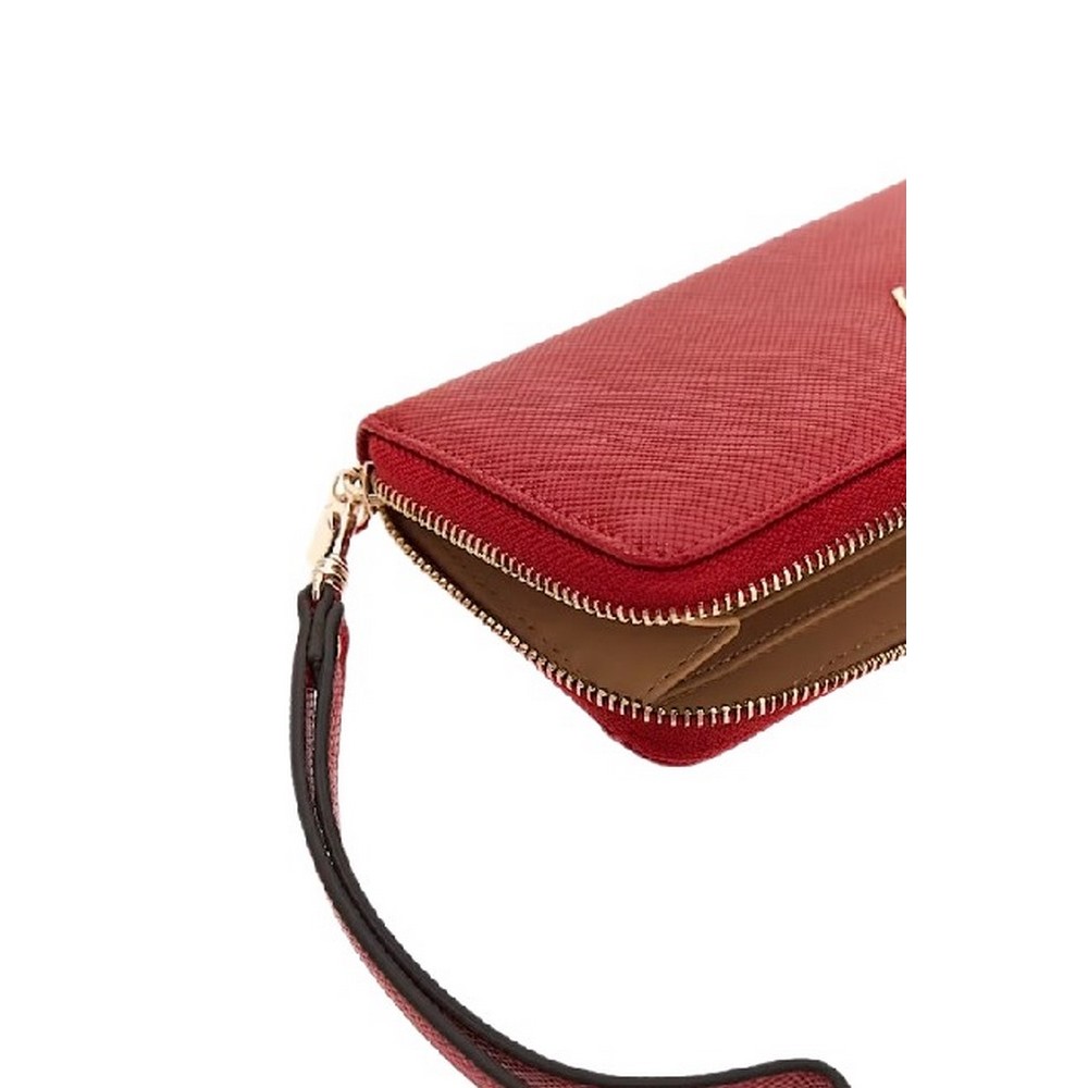 GUESS LAUREL II SLG LARGE ZIP AROUND ΠΟΡΤΟΦΟΛΙ ΓΥΝΑΙΚΕΙΟ RED